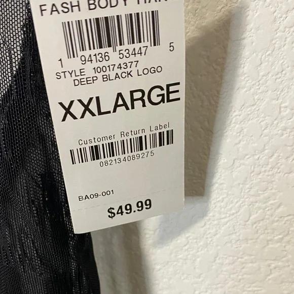 Women’s INC Monogram Black Sheer Lace Bodysuit - Picture 2 of 11